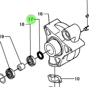 Bukh 561B0201 - Oil Seal Ring for DV36 and DV48 Circulation Pumps