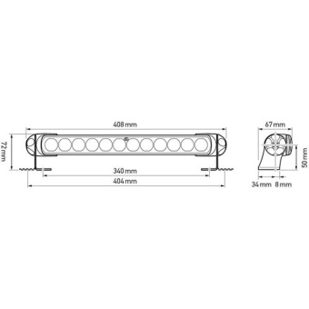 Hella Marine 2LT 958 040-651 - Sea Hawk-350 LED Floodlights, Spot Lens, Black Housing