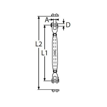 Turnbuckle Fork To Fork A4 Ø12mm