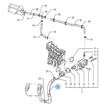 Vetus VFP01487 - Molded Hose