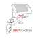 Ram Mount RAM-109VU - Swivel Arm Device Mount Vertical