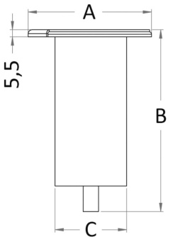 Osculati 46.820.01 - Recess-Fit Bushing, 6° Inclined For Carbon Pole Ø 50 mm