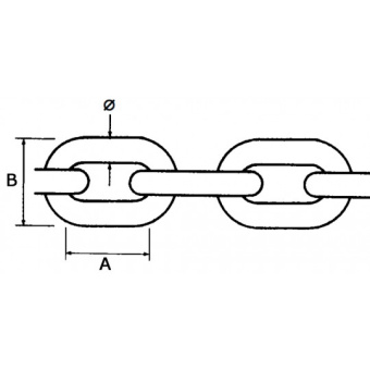 Galvanized Calibrated Chain 25 m 6 mm