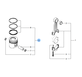 Vetus VD20813 - Piston