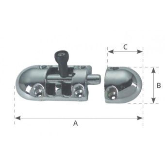Foresti & Suardi Chromed Brass Anti-Vibrating Barrel Bolt