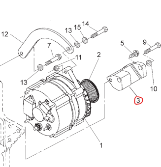 Northern Lights R500607 - Bracket, Alternator Mtg. 