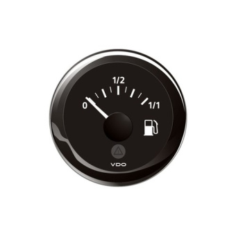 VDO A2C59514097 - Fresh water Level Gauge (resistive) 0 - 1/2 - 1/1, 3-180Ω, Black ViewLine 52 mm