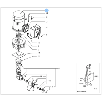 Vetus BP1010E - Replacement Motor for Bow Thruster 11Kw