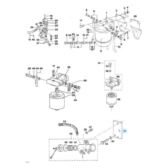 Vetus STM4039 - Bracket Electric Fuel Pump M3/M4