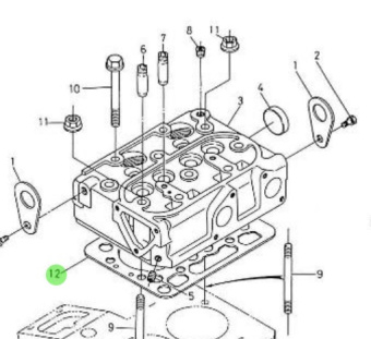 Nanni Diesel 970140916 - Cylinder Head Gasket for 2.40HE Engines