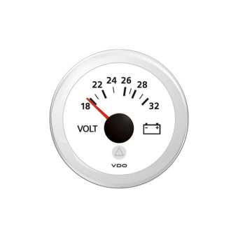 Veratron ViewLine Voltmeter 18-32V White 52 mm