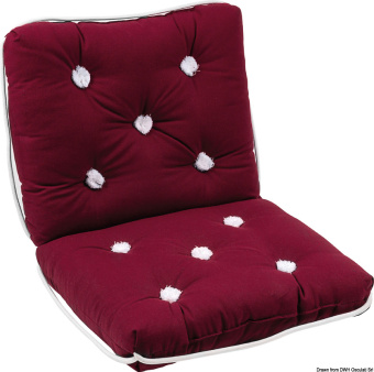 Osculati 24.430.23 - Cotton Cushion with Backrest Vordeaux 430 x 750 mm