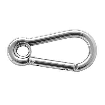 S.S.316 Carabiner With Eye And Stright Closing 8X80 mm