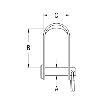 Ronstan RF807 Lightweight Shackle, 3/16" Clevis Pin