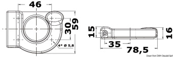 Osculati 34.357.20 - Folding Storage Bracket For Boat Hooks/Fishing Rods