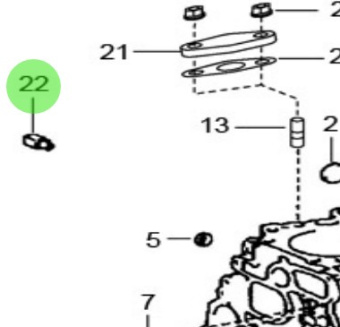Nanni Diesel 970312053 - Cylinder Block Hole Plug for T4 Series Engines