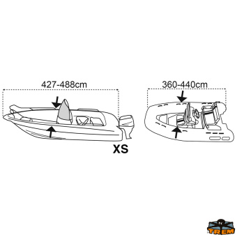 Trem O4280850 - Boat Cover Double Line Size X Maxi Length 800-850 cm