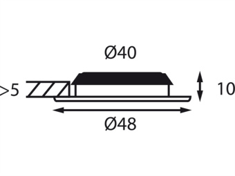 BÅTSYSTEM Vega 48 Adjustable LED Downlight IP66 Ø 48/40 mm