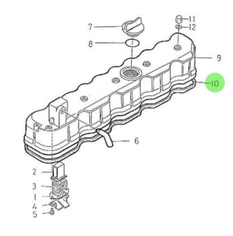 Nanni Diesel 970307917 - Cylinder Head Cover Gasket for 5 Series Engines
