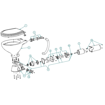 Johnson Pump 81-47451-01  - Gasket Kit for AquaT Standard Electric Toilets