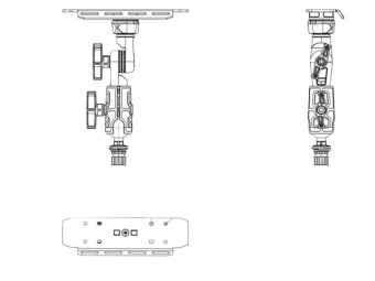 Borika SLr220-3 - Mounting Plate With Adjustable Support And Ball Hinge For Screens 9" To 12"