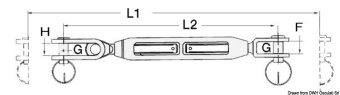 Osculati 07.184.08 - Turnbuckle Jointed Fork 5/8" For Cable 8 mm