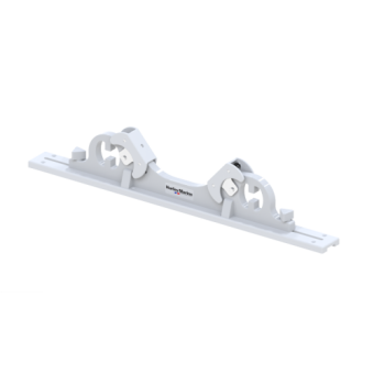Hurley Chocks White (Pair) Complete With Aluminum Rail System To Install Onto Swim Platform