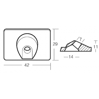 E. Polipodio Zinc Small Plate For 6/9,9 HP Engine