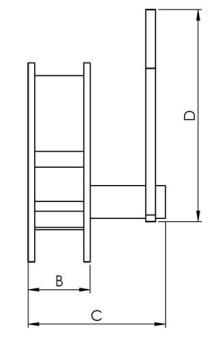 Hollex Hatch Handle Lockable 61mm