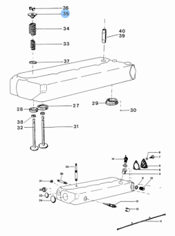 Vetus STM2215 - Retainer for Valves