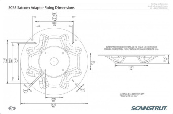 Scanstrut SC65 Mounting Adapter for Satcom or TV Antenna