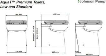Johnson Pump 81-47245-06 - Toilet Bowl for Marine Toilet - Johnson Premium Standard/Angled Model