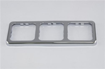 Inprojal Cover Frame (3) 60x166mm Smooth/Silver High Gloss