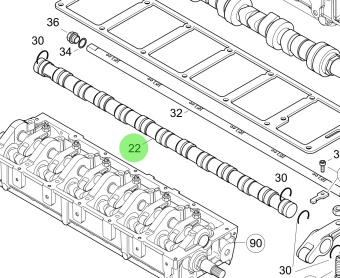 Steyr 2172674-2 - Eccentric Shaft Assembly for M160068 Engines
