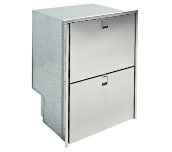 Isotherm 3160BB1CR0000 - 12/24V Inox DR160 Double Drawer Fridge/Freezer (ex. 3160BB1C00000)