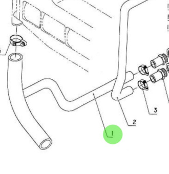 Nanni Diesel 48328084 - Cooler Hose for 4.340TDI Engines