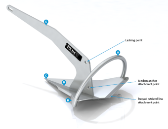 Rocna ROCORG040GS 40 kg (88 lb) Galvanized Anchor
