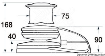 Osculati 02.554.08 - Lewmar V3 GD Drum Windlass 12V 1000W 8 mm