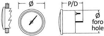 Osculati 27.327.09 - Pitot Speedometer 0–55 MPH, White Dial & Glossy Bezel, Ø96 mm