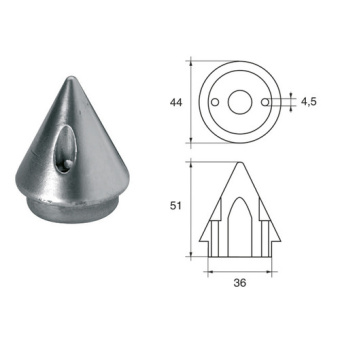 E. Polipodio OG062 Zinc Anode for Max-Prop Propeller Ø44 x 51 mm