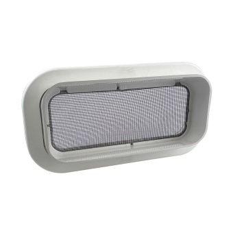 Pompanette G818-AD27 - Gray Series Molded Rectangular Opening Portlight White