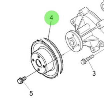 Nanni Diesel 970314802 - Fan Pulley for Fresh Water Pump