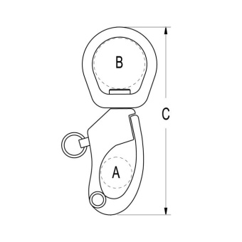 Ronstan RF6220 Swiveling Large Bail Snap Shackle 101mm