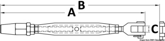 Osculati 07.385.06 - Turnbuckle with biconical terminal 6 mm