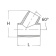 60° Tilted T Joint 22 mm