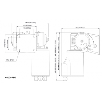 Quick BL2 Horizontal Windlass 600 Watt - 12 Volt For Chain 6 mm