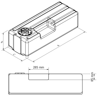 Can SB Rigid Freshwater Tank - 93 L + 12 V Pump - 19 L/Min