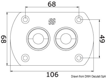 Osculati 45.028.24 - Bulkhead Throughout Bush White