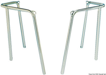 Osculati Stainless Steel 2-Piece Stern Pulpit for Sailboats up to 7 m, 100°