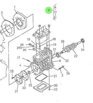 Nanni Diesel 970310932 - Camshaft Injection Pump Housing Assembly for 4.330TDI and 4.340TDI Engines